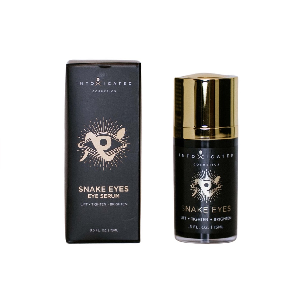 Intoxicated Cosmetics Bundle- Snake Eyes Serum, Reusable Under Eye Patch, Clips